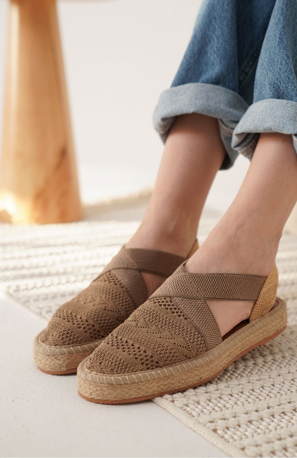 Kadın Vizon Espadril Ayakkabı TR19MY01D Somersan Giyim | Kadın, Erkek ve Çocuk Moda