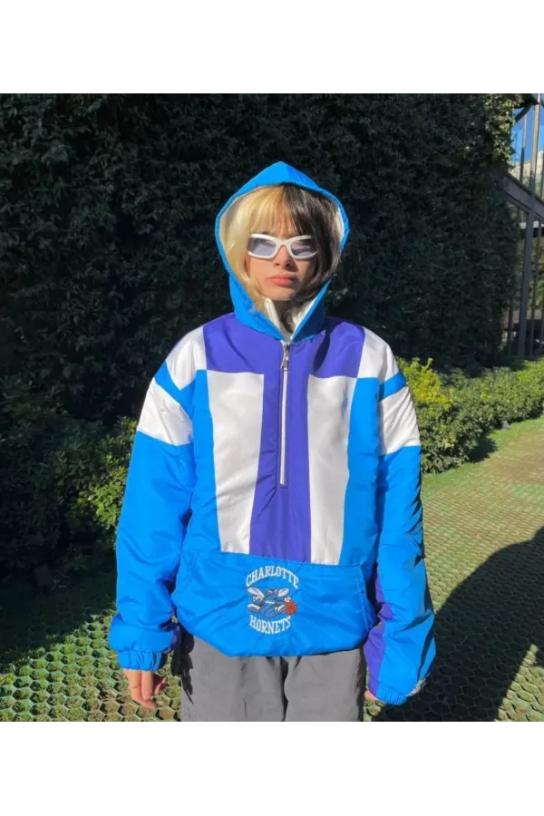 Kadın Yarım Fermuarlı İçi Astarlı Mont - Mavi