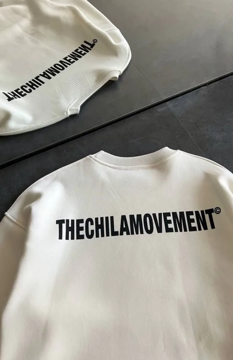 Kışlık Bisiklet Yaka Oversize Baskılı SweatShirt - Beyaz Somersan Giyim | Kadın, Erkek ve Çocuk Moda