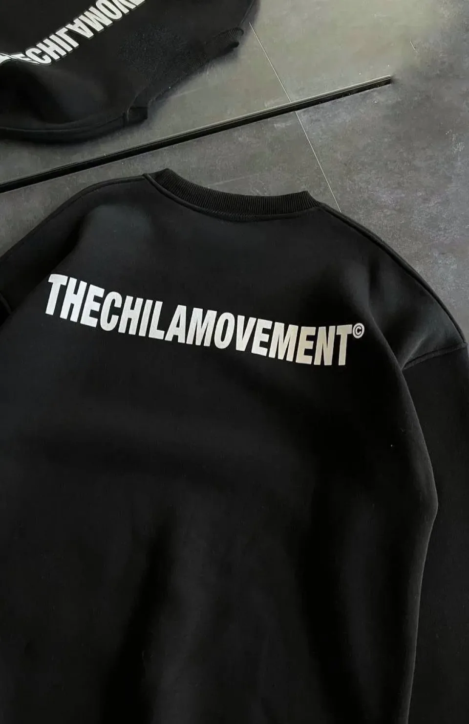 Kışlık Bisiklet Yaka Oversize Baskılı SweatShirt - Siyah Somersan Giyim | Kadın, Erkek ve Çocuk Moda