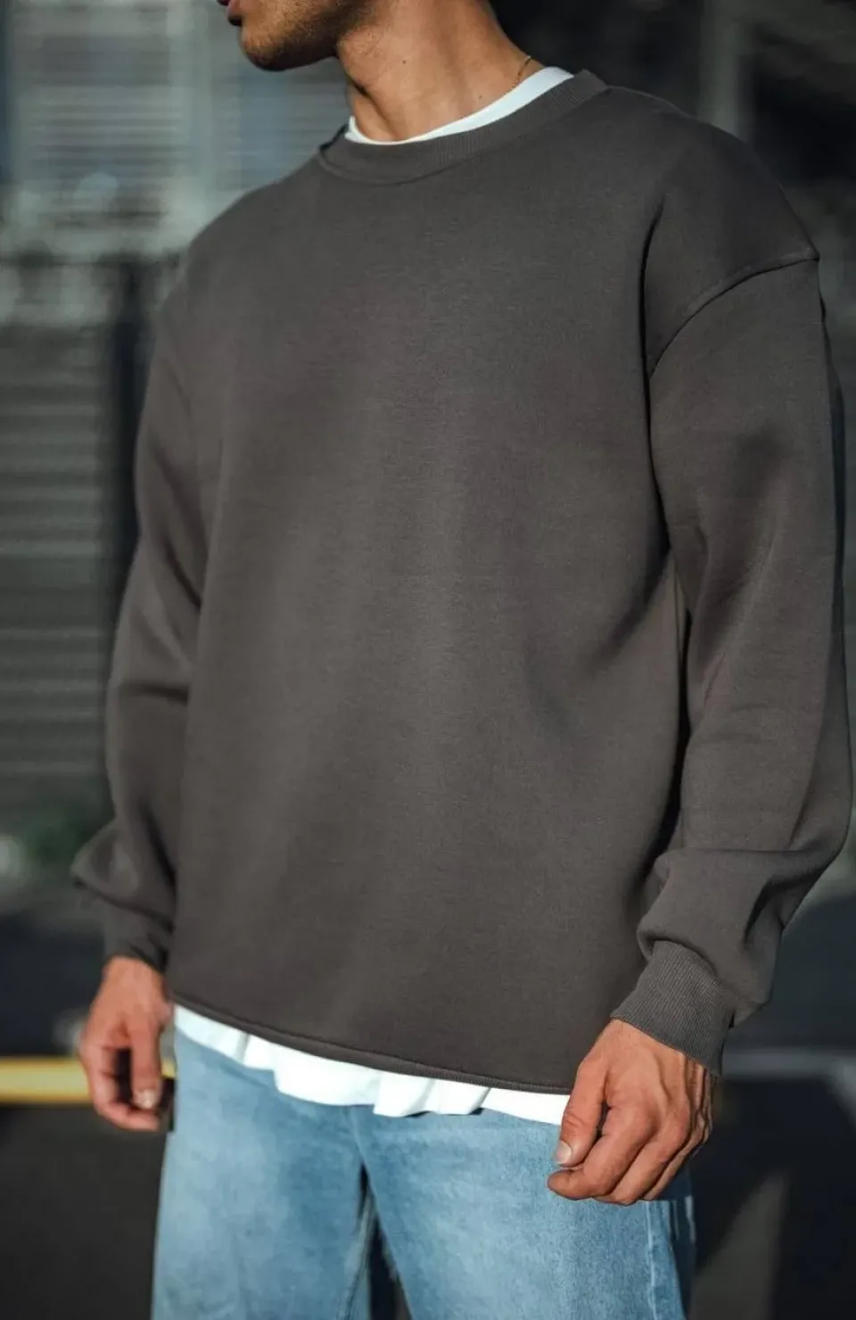 Kışlık Bisiklet Yaka Üç İplik Basic SweatShirt - Antrasit Somersan Giyim | Kadın, Erkek ve Çocuk Moda