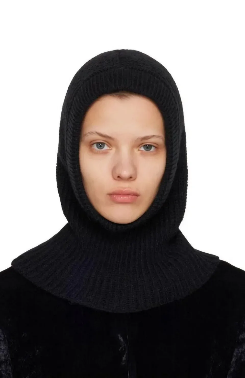 Kışlık Tam Kalıp Boğazlı Dokuma Triko Bere - Siyah