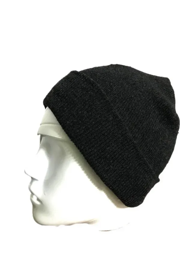 Kışlık Tam Kalıp Çocuk Triko Bere - Siyah