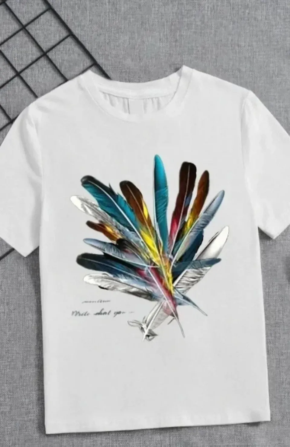 Kız Çocuk Baskılı T-Shirt - Beyaz Somersan Giyim | Kadın, Erkek ve Çocuk Moda