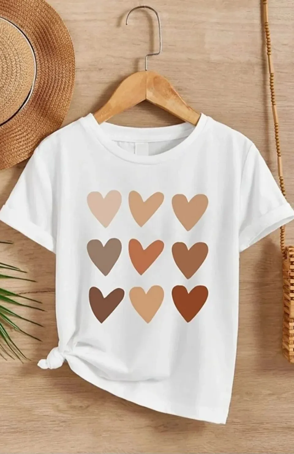 Kız Çocuk Bisiklet Yaka Baskılı T-Shirt - Beyaz Somersan Giyim | Kadın, Erkek ve Çocuk Moda