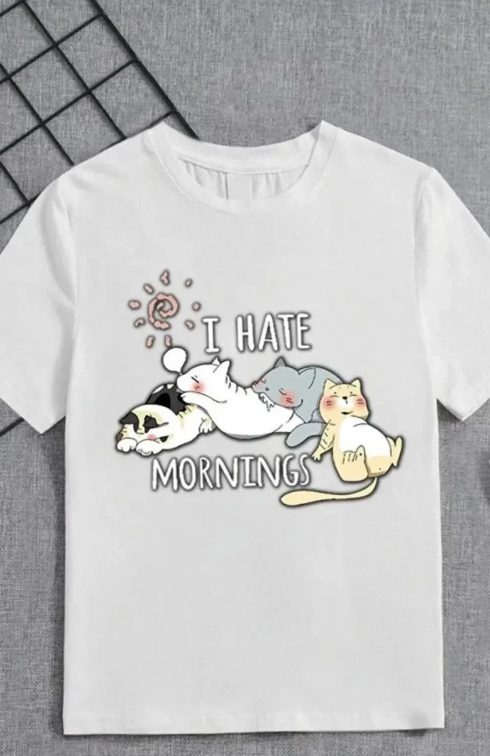 Kız Çocuk Bisiklet Yaka Baskılı T-Shirt - Beyaz Somersan Giyim | Kadın, Erkek ve Çocuk Moda