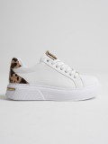 Leopar Detaylı Beyaz Kadın Spor Ayakkabı TR01MS03C Somersan Giyim | Kadın, Erkek ve Çocuk Moda