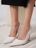Mat Beyaz Kadın Stiletto TR18MS03D Somersan Giyim | Kadın, Erkek ve Çocuk Moda