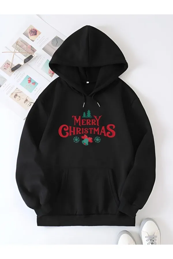 Merry Chrıstmas Sweatshirt & Hodie - Siyah