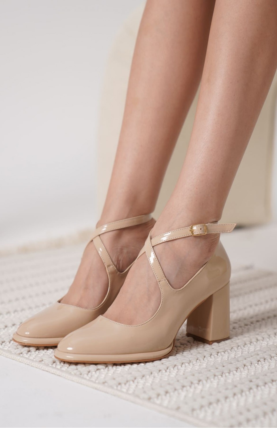 Nude Rugan Kadın Topuklu Ayakkabı TR18MS09B Somersan Giyim | Kadın, Erkek ve Çocuk Moda