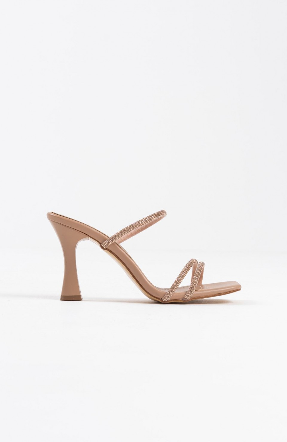 Nude Taşlı İnce Bantlı Kadın Topuklu Terlik TR20MY01D Somersan Giyim | Kadın, Erkek ve Çocuk Moda