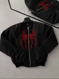 Örümcek Desenli Siyah Bomber Mont – Unisex Kullanıma Uygun, Fermuarlı Cepli, Kapitone Astarlı, Bahar Kış Günlük Giyim İçin Moda Ceket Modeli - Siyah Somersan Giyim | Kadın, Erkek ve Çocuk Moda