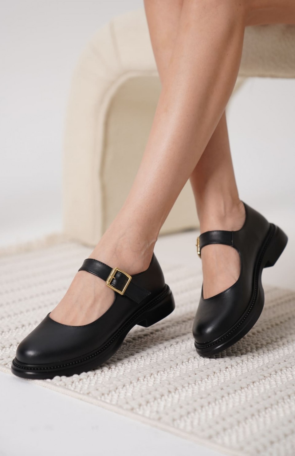 Siyah Gunluk Mary Jane Ayakkabı TR09MS01D Somersan Giyim | Kadın, Erkek ve Çocuk Moda