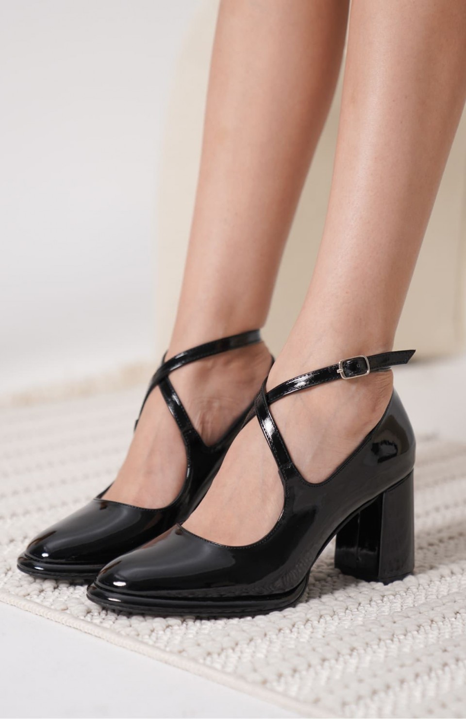 Siyah Rugan Kadın Topuklu Ayakkabı TR18MS09A Somersan Giyim | Kadın, Erkek ve Çocuk Moda