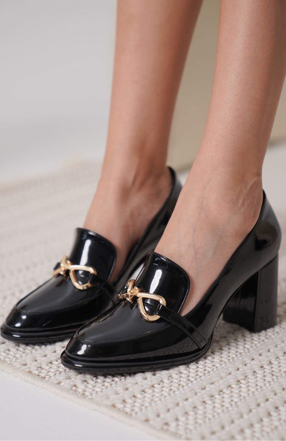 Siyah Rugan Kadın Topuklu Ayakkabı TR18MS10A Somersan Giyim | Kadın, Erkek ve Çocuk Moda