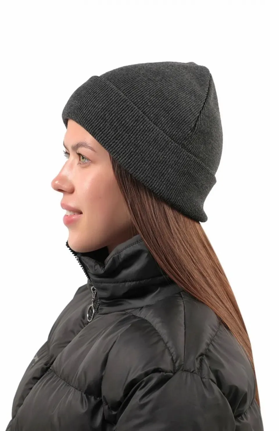 Tam Kalıp Kışlık Triko Bere - Antrasit