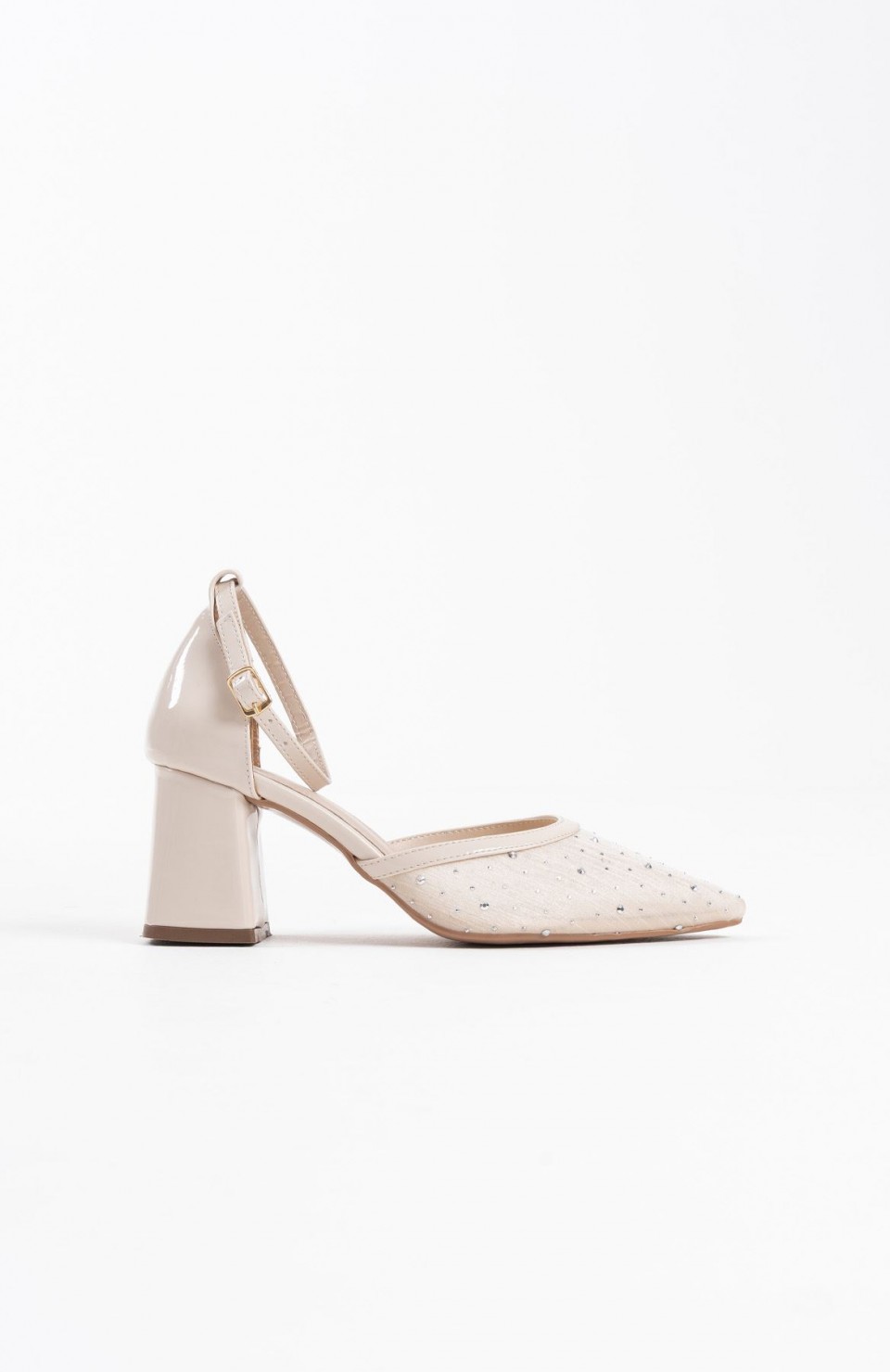 Tekstil Kumaş Taşlı Kadın Topuklu Ayakkabı TR08MS18B Somersan Giyim | Kadın, Erkek ve Çocuk Moda