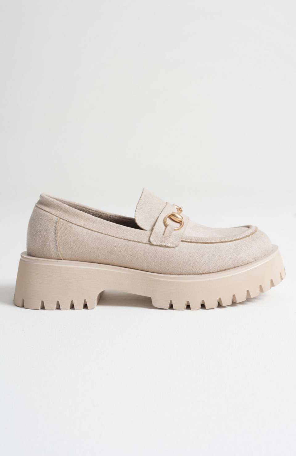 Toka Detaylı Bej Süet Günlük Loafer Ayakkabı TR10MS04D Somersan Giyim | Kadın, Erkek ve Çocuk Moda