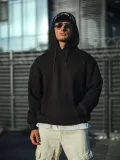 Üç İplik Penye Kapşonlu Basic SweatShirt - Siyah Somersan Giyim | Kadın, Erkek ve Çocuk Moda