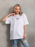 Unisex Baskılı Oversize T-Shirt - Beyaz Somersan Giyim | Kadın, Erkek ve Çocuk Moda