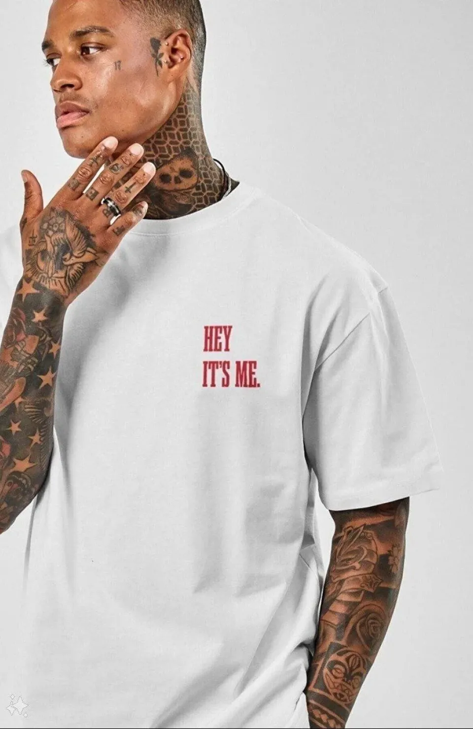 Unisex Baskılı Oversize T-Shirt - Beyaz Somersan Giyim | Kadın, Erkek ve Çocuk Moda