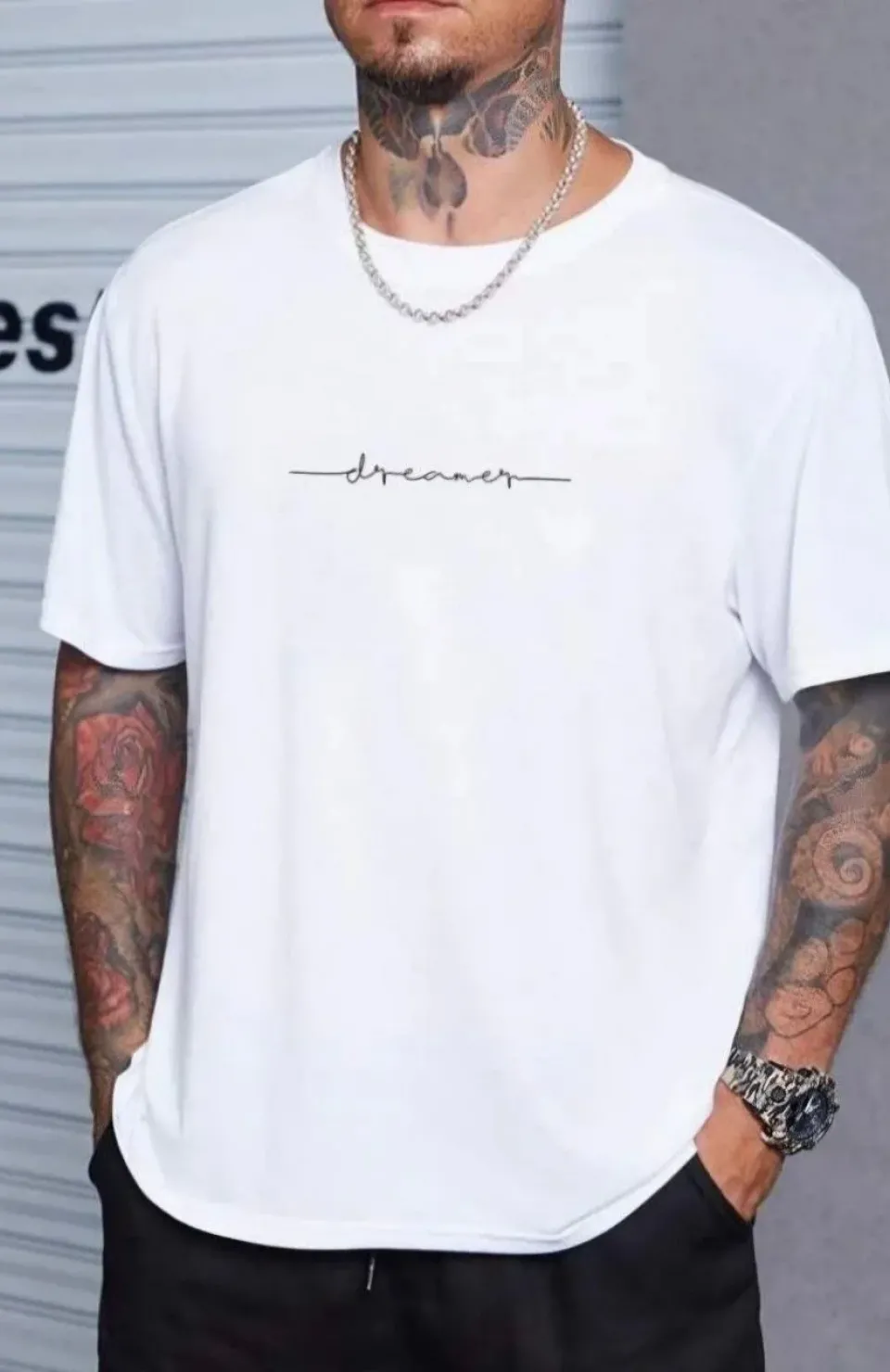 Unisex Baskılı Oversize T-Shirt - Beyaz Somersan Giyim | Kadın, Erkek ve Çocuk Moda