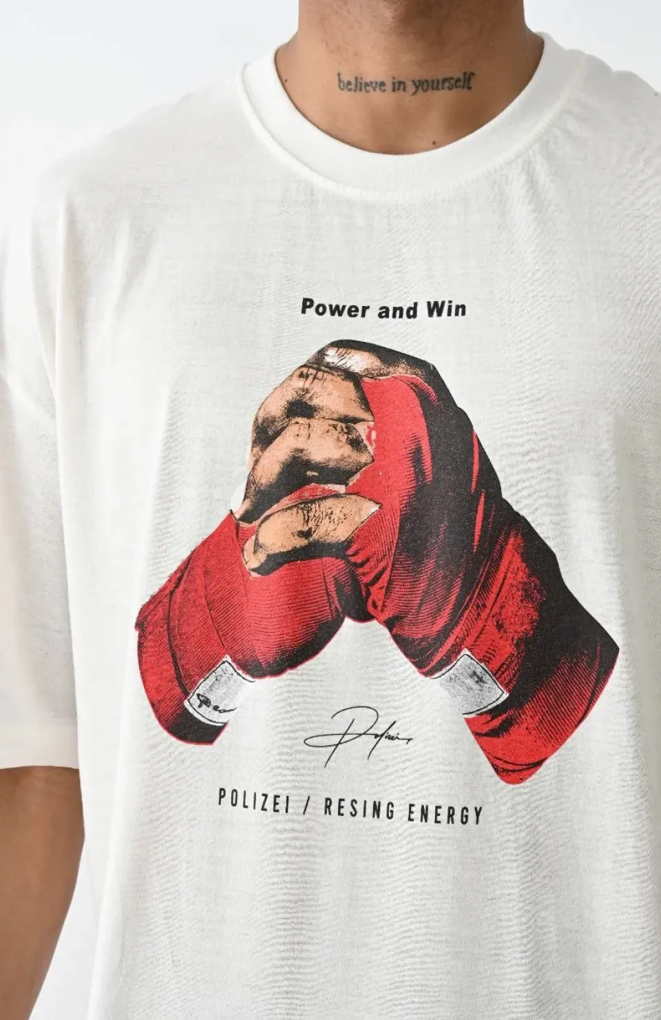 Unisex Baskılı Oversize T-Shirt - Beyaz Somersan Giyim | Kadın, Erkek ve Çocuk Moda