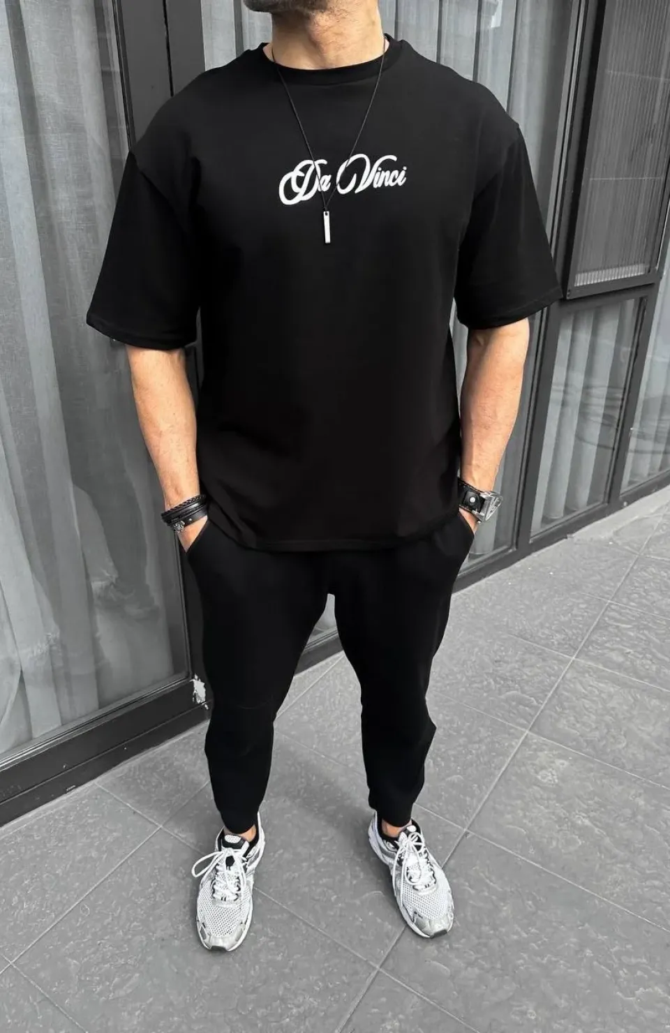 Unisex Baskılı Oversize T-Shirt - Siyah Somersan Giyim | Kadın, Erkek ve Çocuk Moda