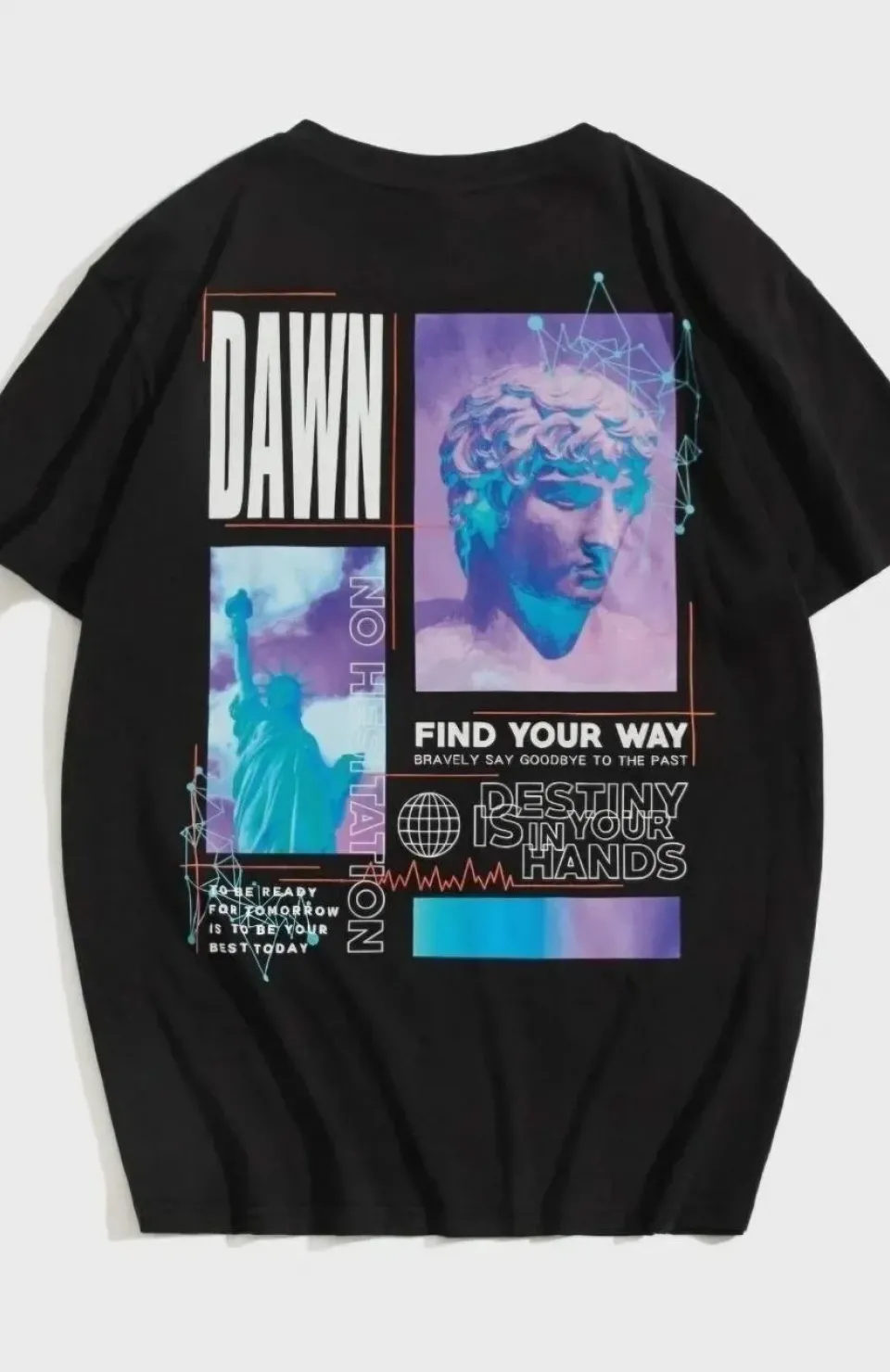 Unisex Baskılı Oversize T-Shirt - Siyah Somersan Giyim | Kadın, Erkek ve Çocuk Moda