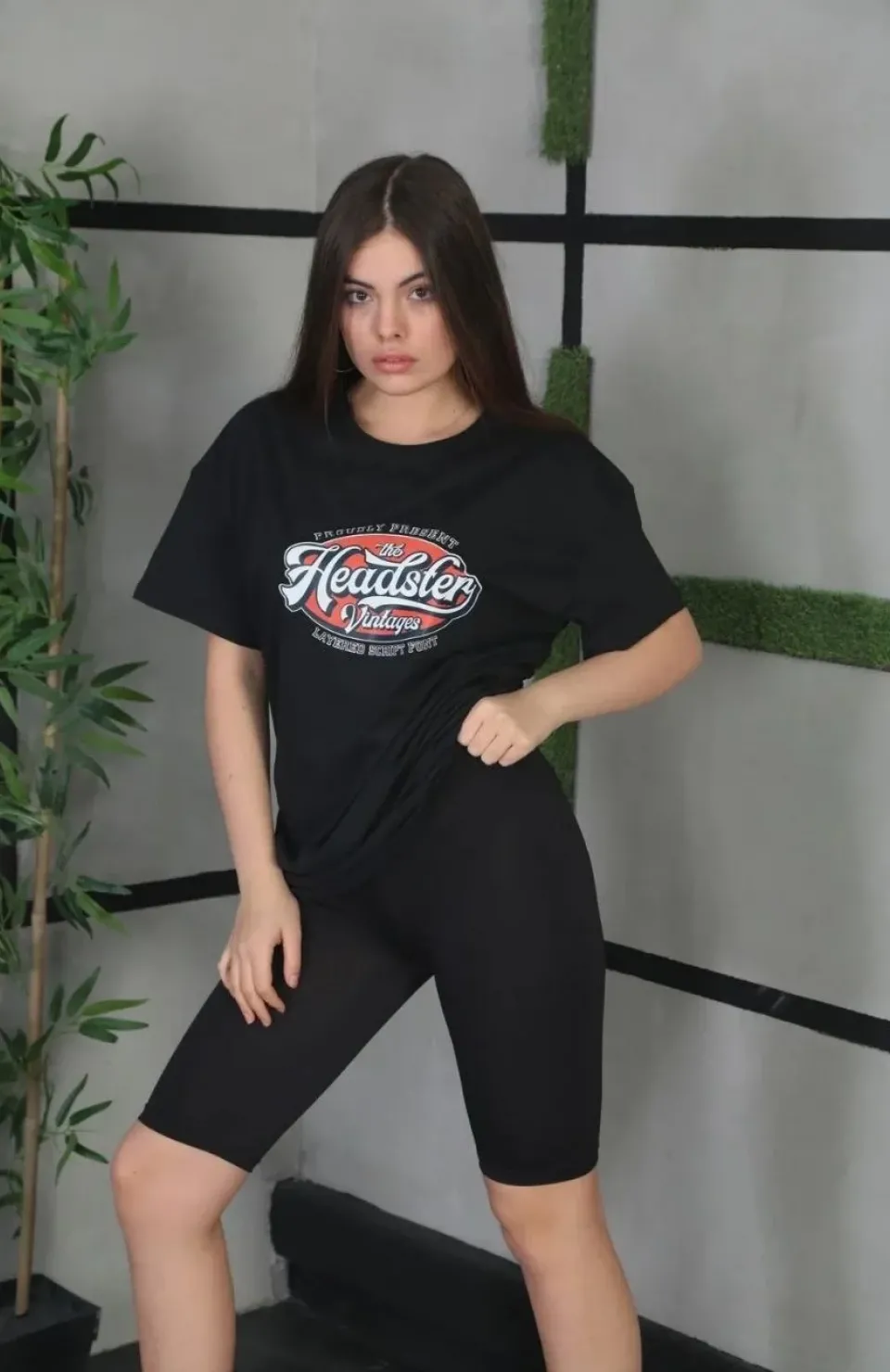 Unisex Baskılı Oversize T-Shirt - Siyah Somersan Giyim | Kadın, Erkek ve Çocuk Moda