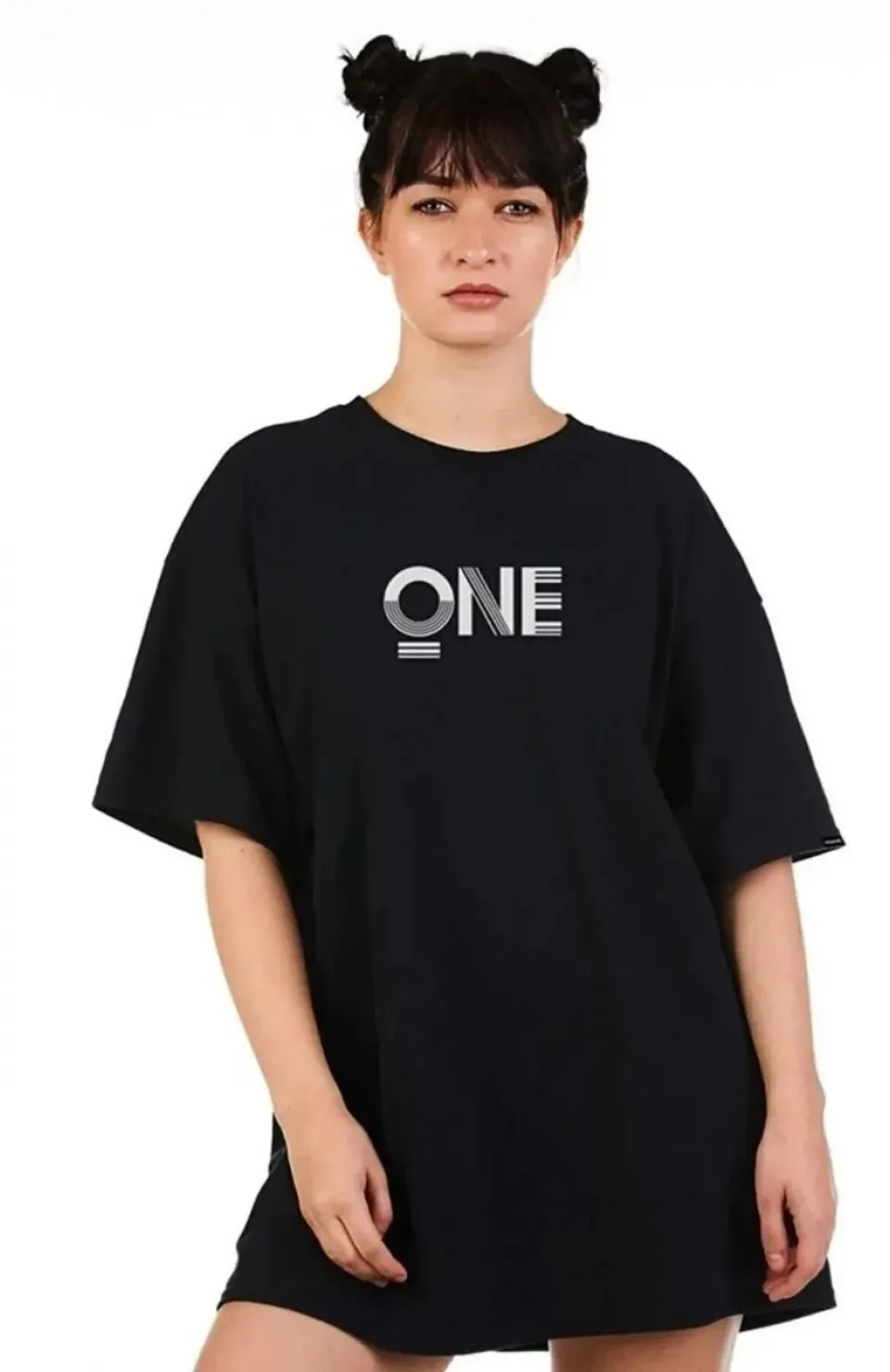 Unisex Baskılı Oversize T-Shirt - Siyah Somersan Giyim | Kadın, Erkek ve Çocuk Moda