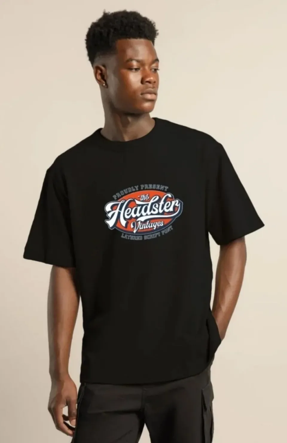 Unisex Baskılı Oversize T-Shirt - Siyah Somersan Giyim | Kadın, Erkek ve Çocuk Moda