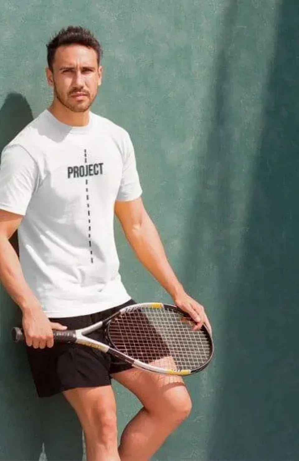 Unisex Bisiklet Yaka Baskılı Oversize T-Shirt - Beyaz