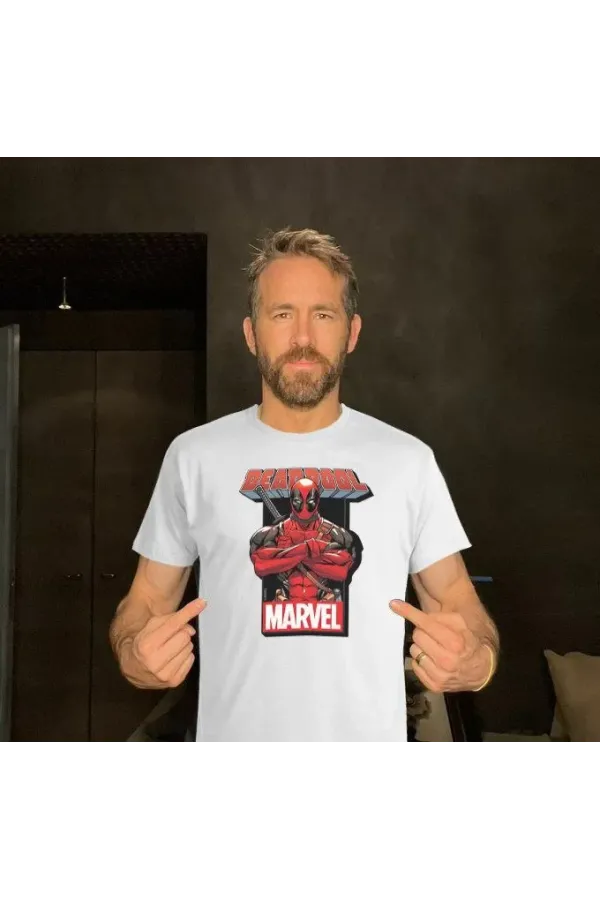 Unisex Bisiklet Yaka Baskılı Oversize T-Shirt - Beyaz