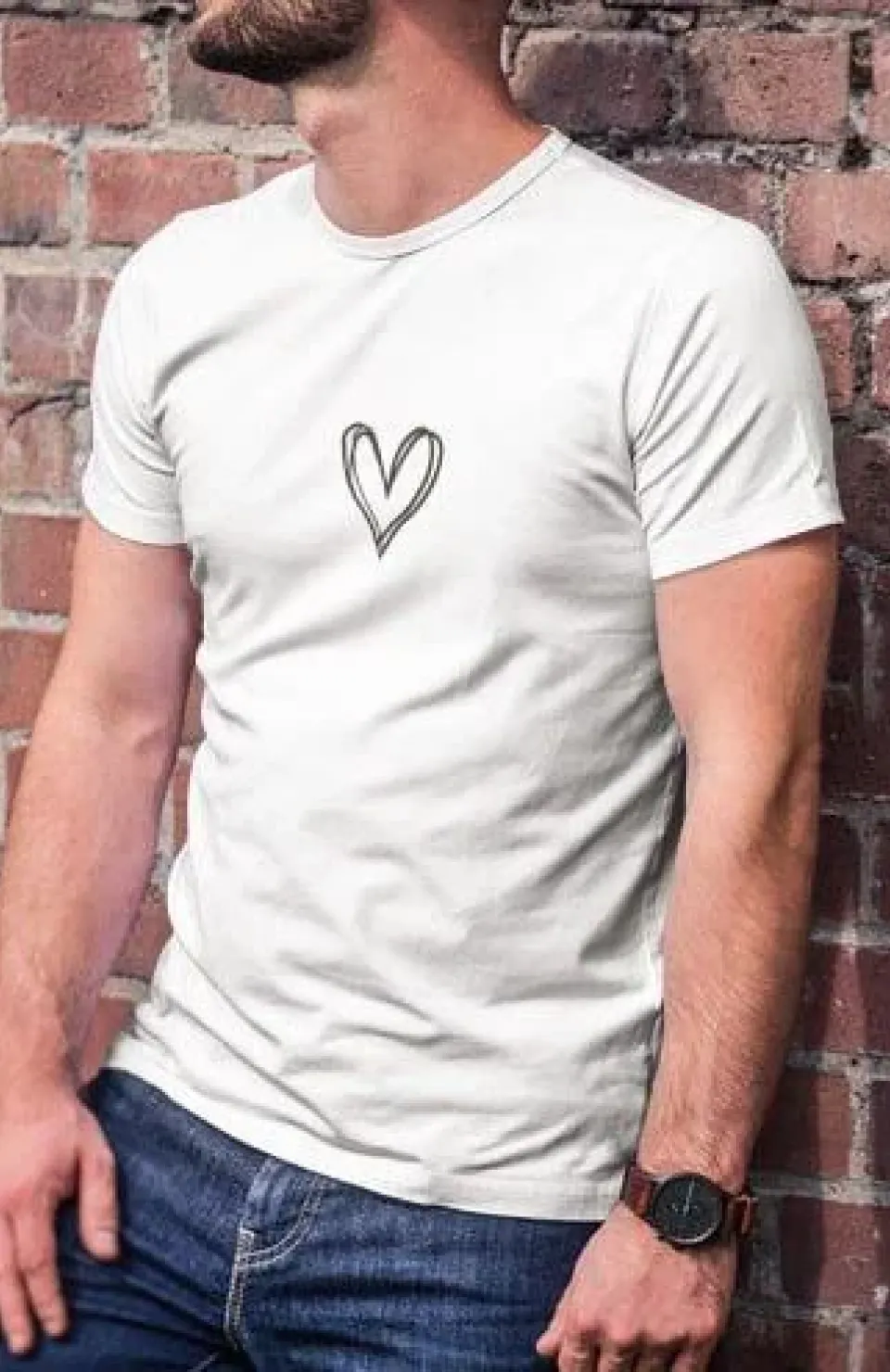 Unisex Bisiklet Yaka Baskılı Oversize T-Shirt - Beyaz Somersan Giyim | Kadın, Erkek ve Çocuk Moda