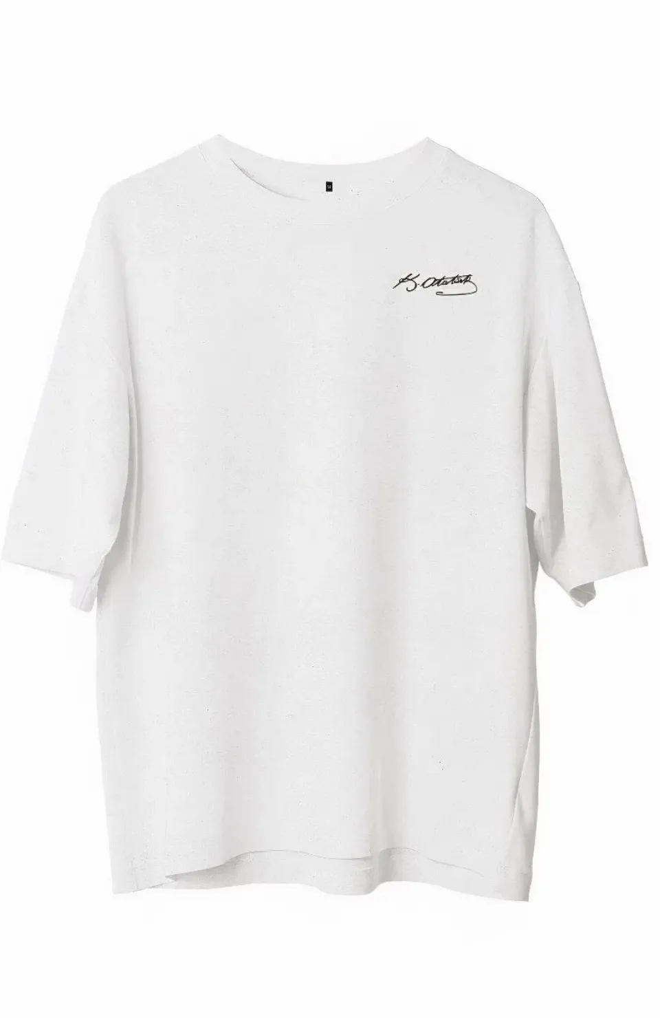 Unisex Bisiklet Yaka Baskılı Oversize T-Shirt - Beyaz Somersan Giyim | Kadın, Erkek ve Çocuk Moda