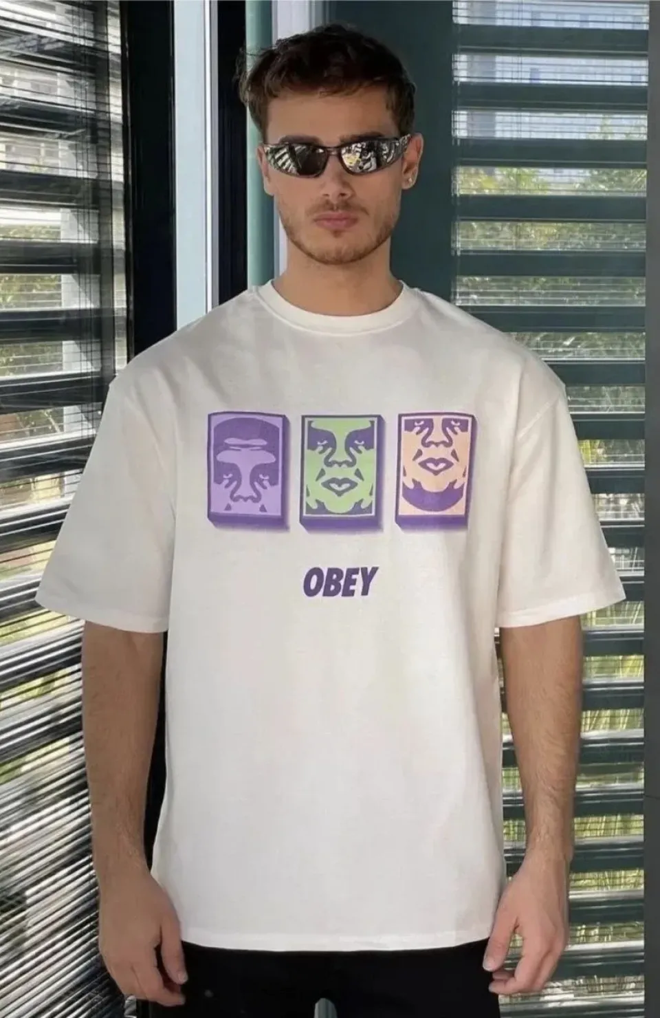 Unisex Bisiklet Yaka Baskılı Oversize T-Shirt - Beyaz Somersan Giyim | Kadın, Erkek ve Çocuk Moda