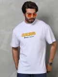 Unisex Bisiklet Yaka Baskılı Oversize T-Shirt - Beyaz Somersan Giyim | Kadın, Erkek ve Çocuk Moda