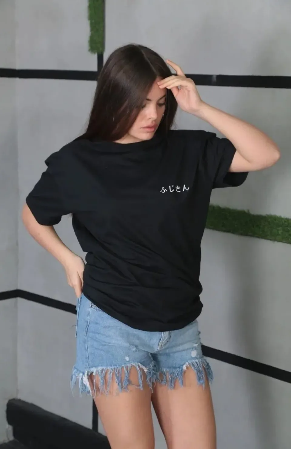 Unisex Bisiklet Yaka Baskılı Oversize T-Shirt - Siyah Somersan Giyim | Kadın, Erkek ve Çocuk Moda