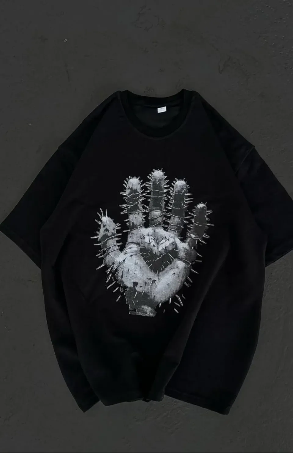 Unisex Bisiklet Yaka Baskılı Oversize T-Shirt - Siyah Somersan Giyim | Kadın, Erkek ve Çocuk Moda