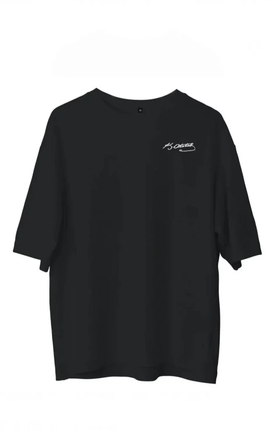 Unisex Bisiklet Yaka Baskılı Oversize T-Shirt - Siyah Somersan Giyim | Kadın, Erkek ve Çocuk Moda