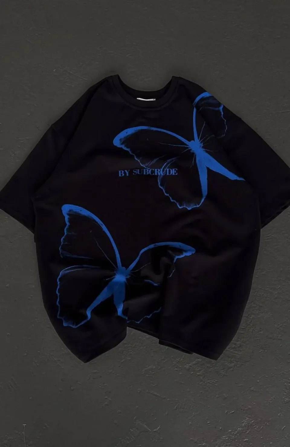 Unisex Bisiklet Yaka Baskılı Oversize T-Shirt - Siyah Somersan Giyim | Kadın, Erkek ve Çocuk Moda