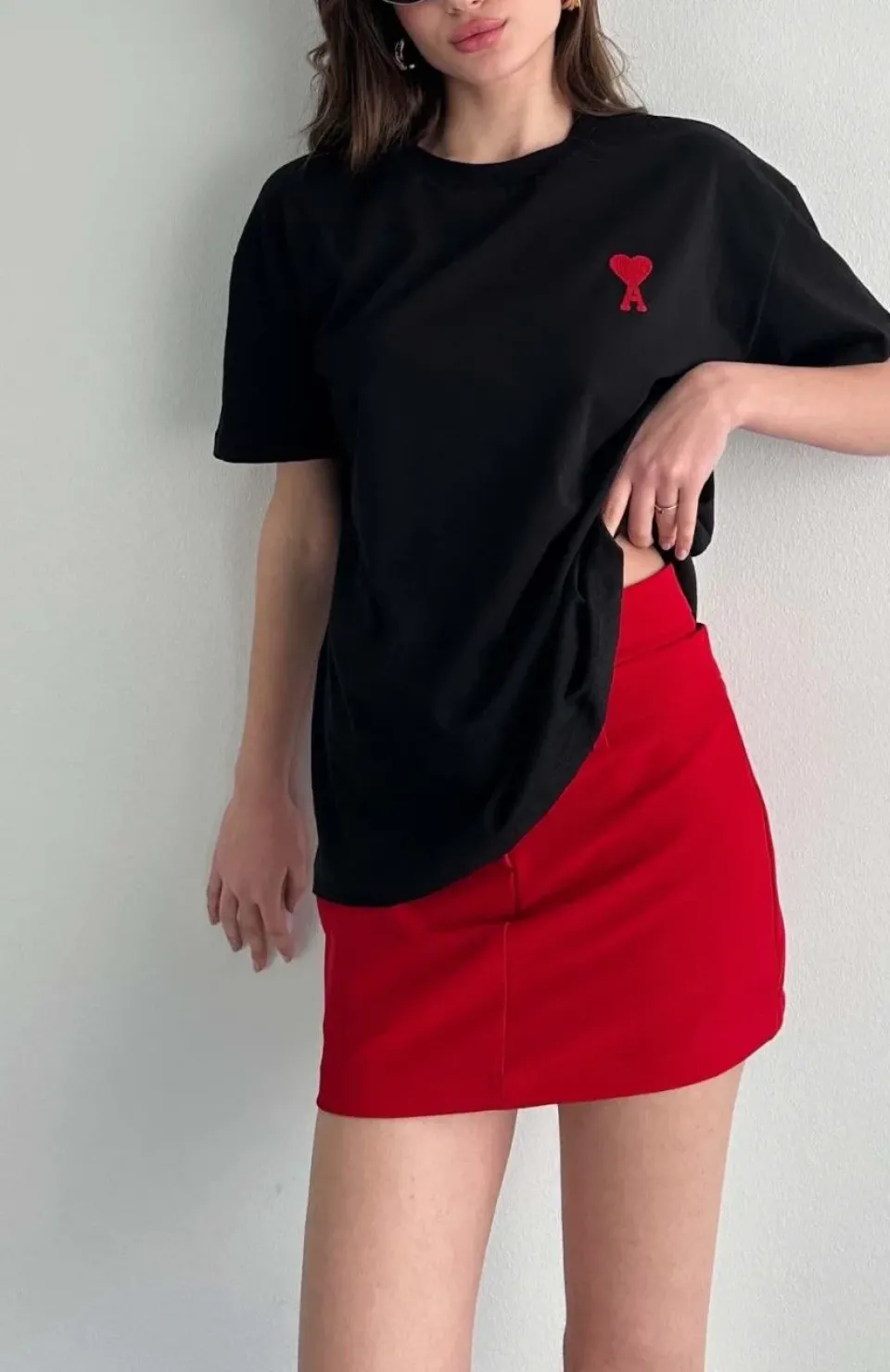 Unisex Bisiklet Yaka Baskılı Oversize T-Shirt - Siyah Somersan Giyim | Kadın, Erkek ve Çocuk Moda