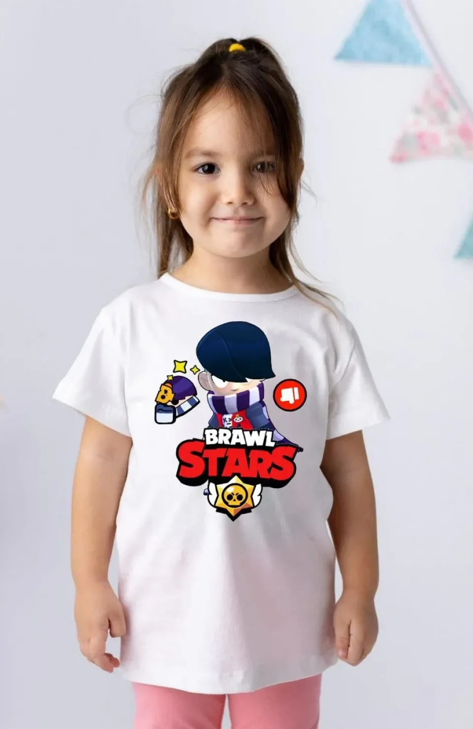 Unisex Bisiklet Yaka Kısa Kol Baskılı Çocuk T-Shirt - Beyaz Somersan Giyim | Kadın, Erkek ve Çocuk Moda