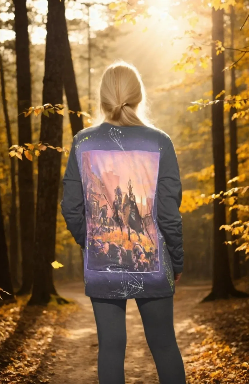 Unisex Bisiklet Yaka Uzun Kollu T-Shirt - Siyah