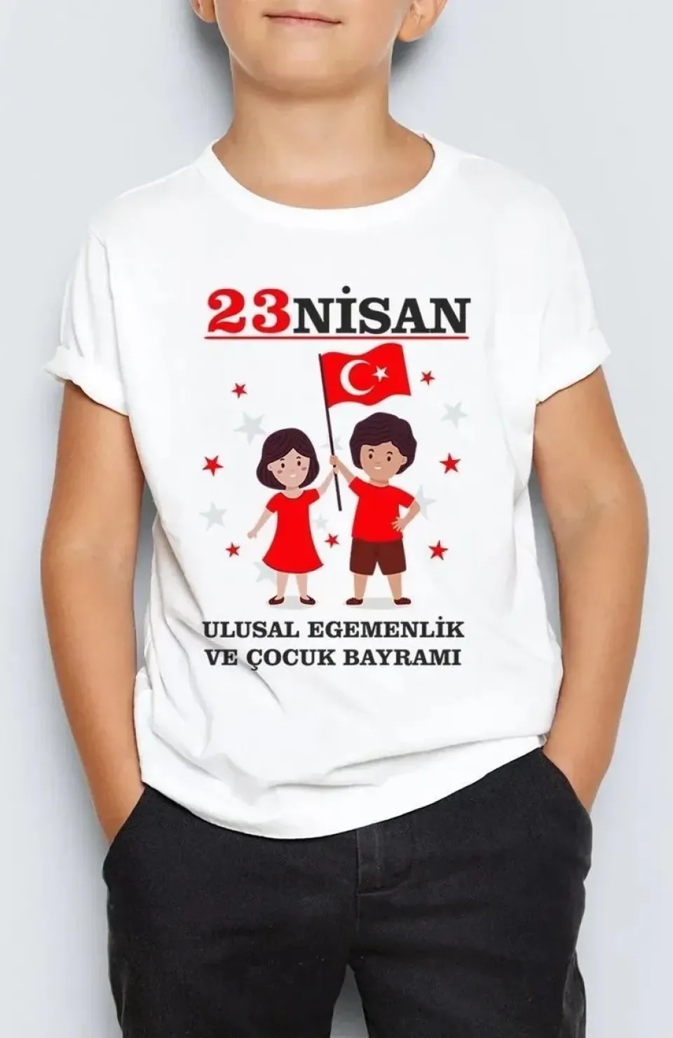 Unisex Çocuk Baskılı T-Shirt - Beyaz Somersan Giyim | Kadın, Erkek ve Çocuk Moda