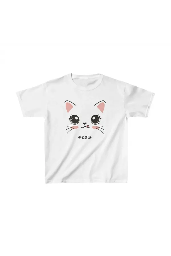 Unisex Çocuk Baskılı T-Shirt - Beyaz