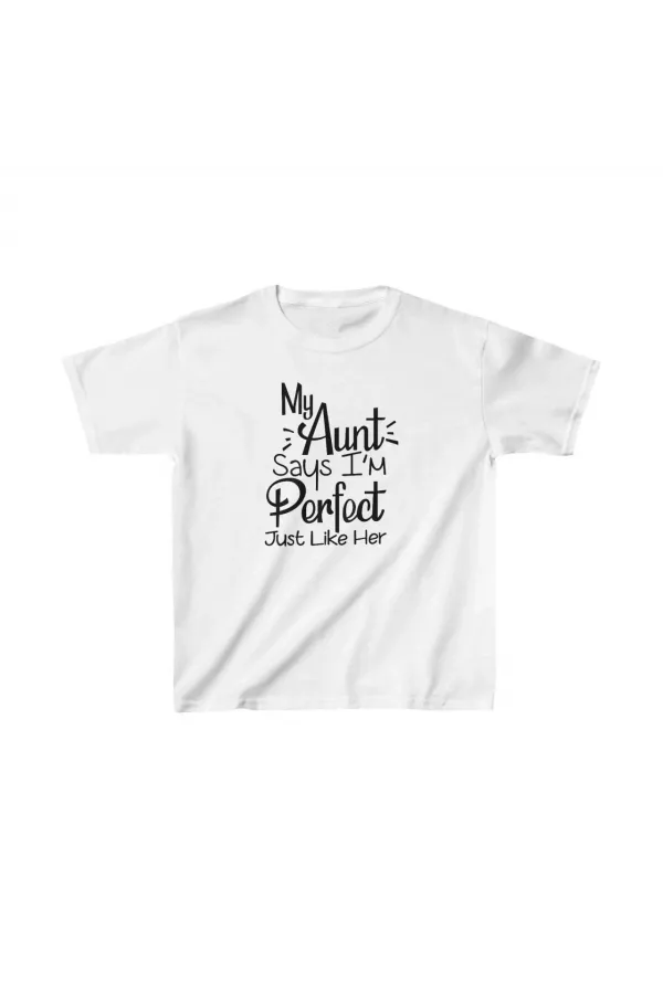 Unisex Çocuk Baskılı T-Shirt - Beyaz