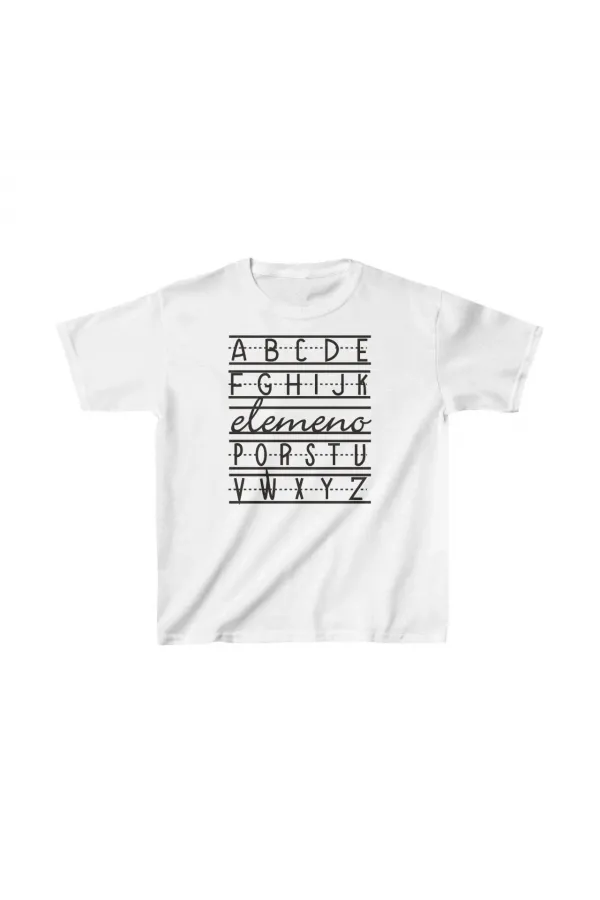 Unisex Çocuk Baskılı T-Shirt - Beyaz