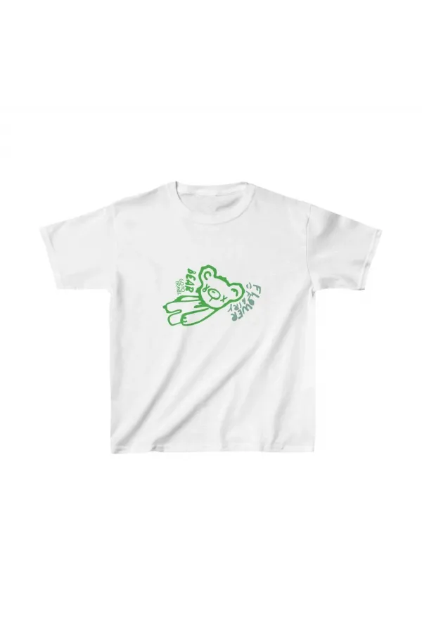 Unisex Çocuk Baskılı T-Shirt - Beyaz